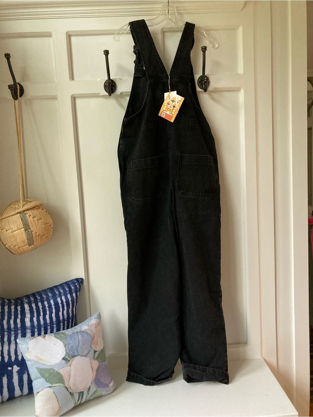 NWT Lucy & Yak | Black Denim Women's Overalls - Casual Relaxed Fit - Picture 8 of 12